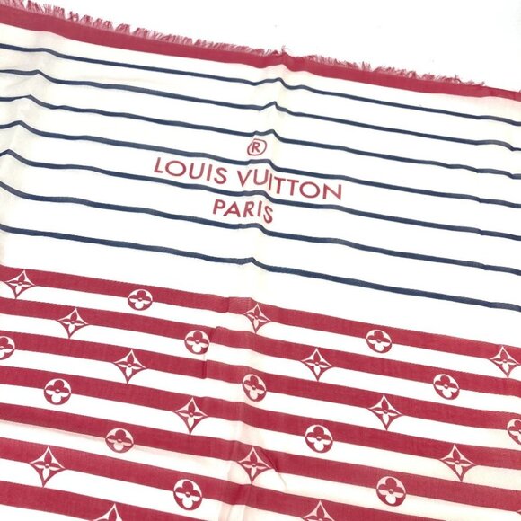 LOUIS VUITTON M76193 LV Escal Etol-Pareo Summer Stripe Width Stole/Shawl - Picture 8 of 10